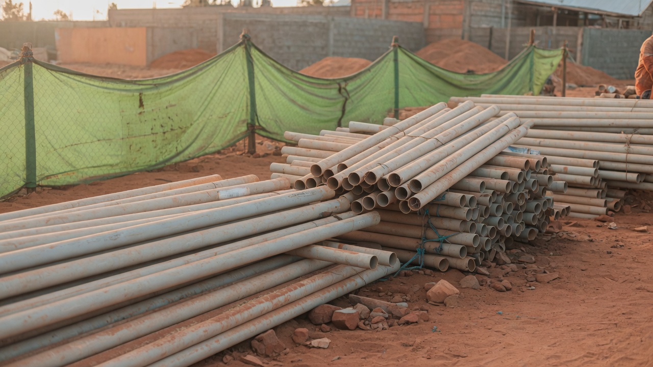 Construction materials prepared at a worksite